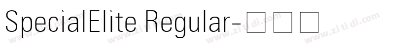 SpecialElite Regular字体转换